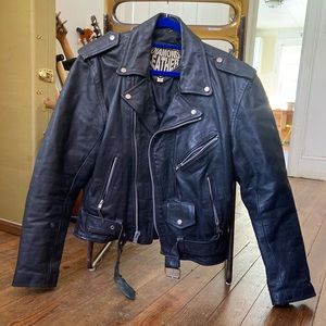 Vintage Diamond leather jacket 💎